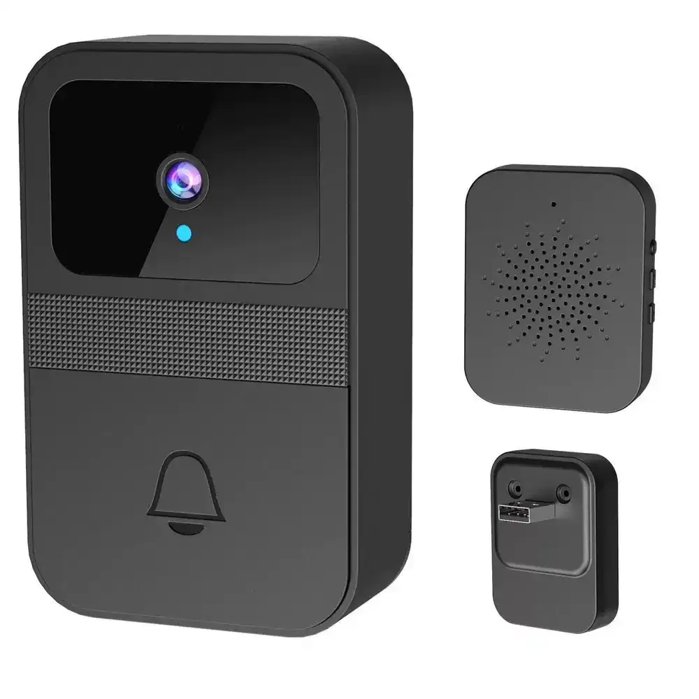 Sonnette de porte intelligente sans fil avec caméra et vision nocturne WiFi