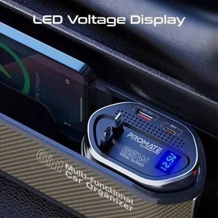 Boîte de Rangement Auto Multifonction avec Chargeur